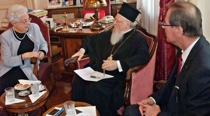 Treffen mit Patriarch Bartholomäus I. und Maria Voce k